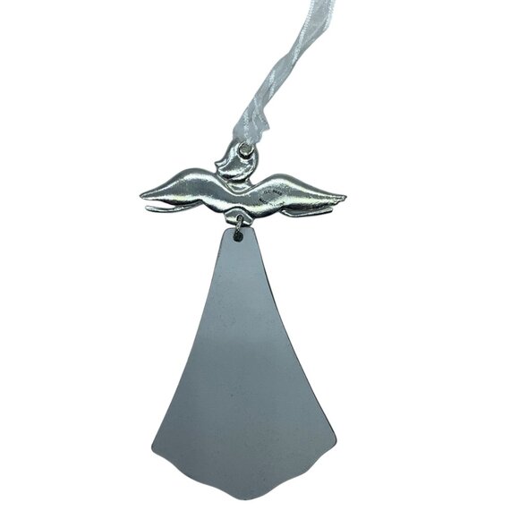 Vtg Angelic Reflections Pewter Angel Glass Ornament 6" Friendship Gift Target - Picture 2 of 5